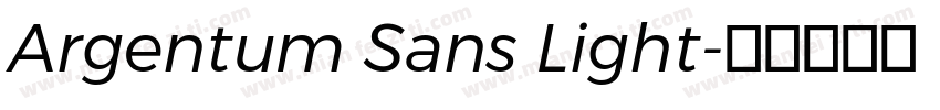 Argentum Sans Light字体转换